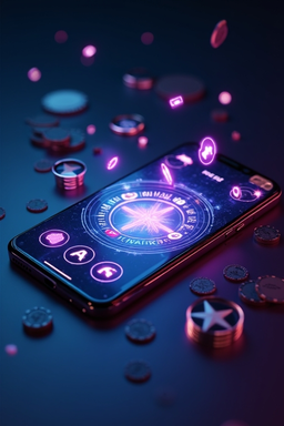 Smartphone showing casino app